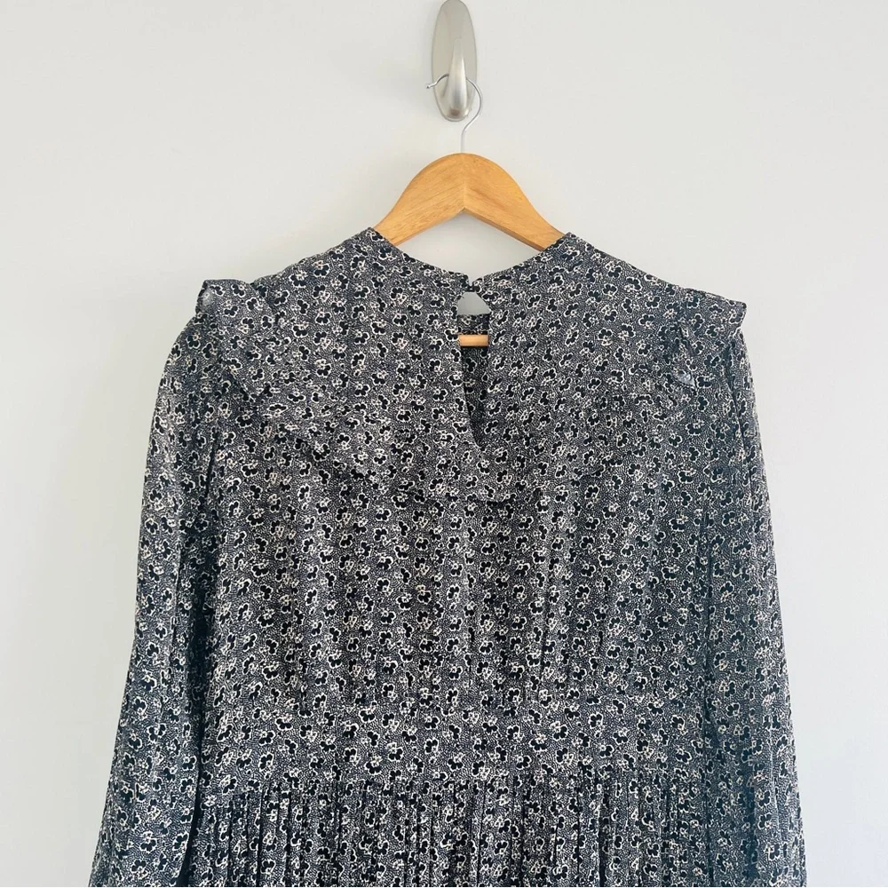 DÔEN Hawthorne Black Dress in Ink Maple Garden - Picture 7 of 9